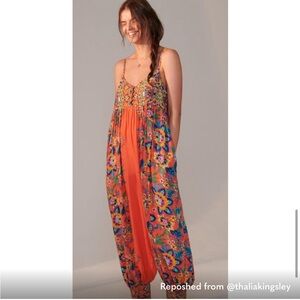 Anthropologie Printed Lounge Jumpsuit